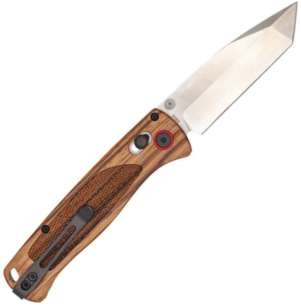 Cobratec Bar Lock Zebra Wood Tanto Folding Knife D2 Steel