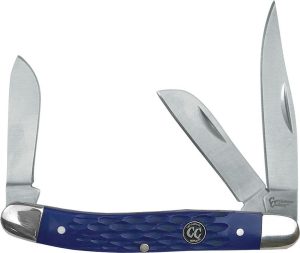 CC0001JBL.jpg Cattleman's Cutlery Signature Stockman Blue Delrin