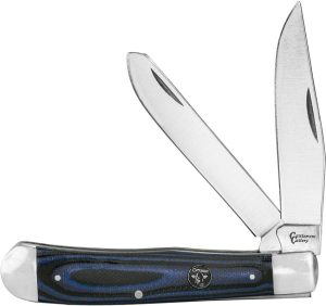 CC0002GBL.jpg Cattleman's Cutlery Cowhand Trapper Blue G10 Handle