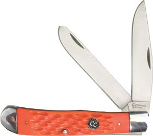 CC0002JOD.jpg Cattleman's Cutlery Signature Trapper Orange Jigged