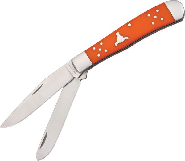 Cattleman's Cutlery Brahma Bull Trapper Orange