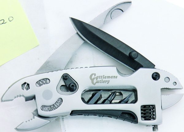 Cattleman's Ranch Hand Multi-Tool Pliers Wrench Blade Pocket Clip