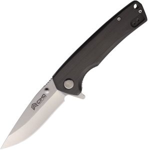 CIMO Verzon Linerlock Black 3.5" 420C Folding Knife Carbon Fiber
