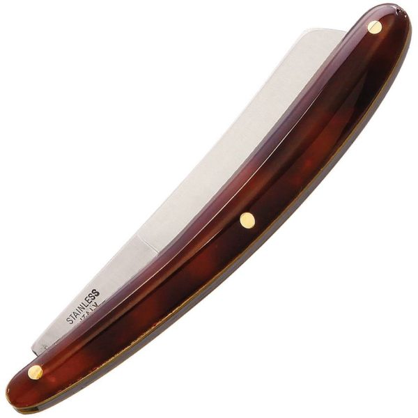 CEM Cutlery Small Folding Razor Tortoise - Stainless
