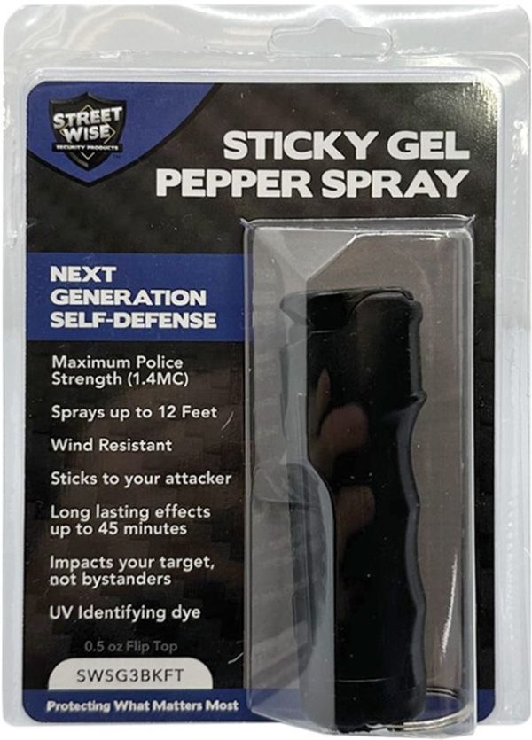 Streetwise Sticky Gel Pepper Spray 0.5oz - Keyring