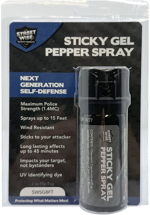 Streetwise Sticky Gel Pepper Spray 2oz - Max Strength