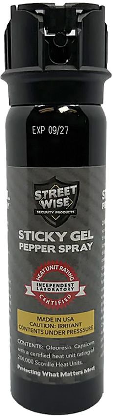 Streetwise Sticky Gel Pepper Spray 4oz - Flip Top