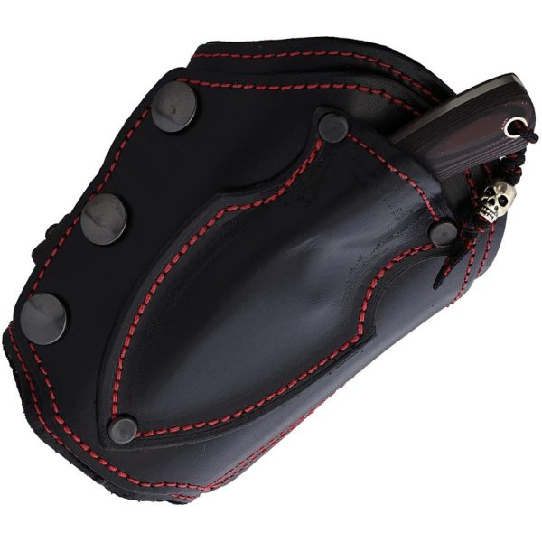 Survival Cuffs Apex Grizzly Black Micarta Red Stitching