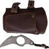 Survival Cuffs Raptor Eagle Brown Leather - AEB-H Tumbled