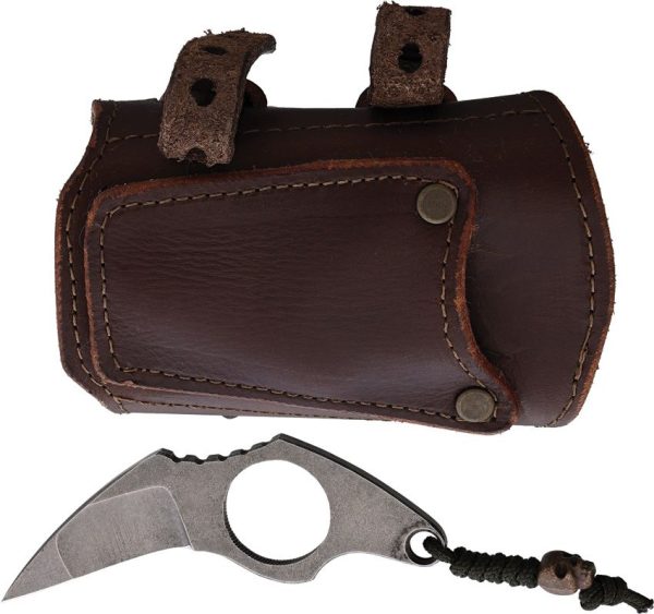 Survival Cuffs Raptor Eagle Brown Leather - AEB-H Tumbled