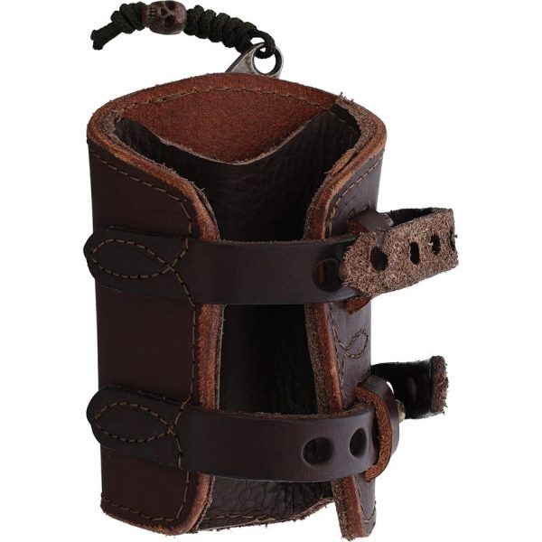 Survival Cuffs Raptor Eagle Brown Leather - AEB-H Tumbled