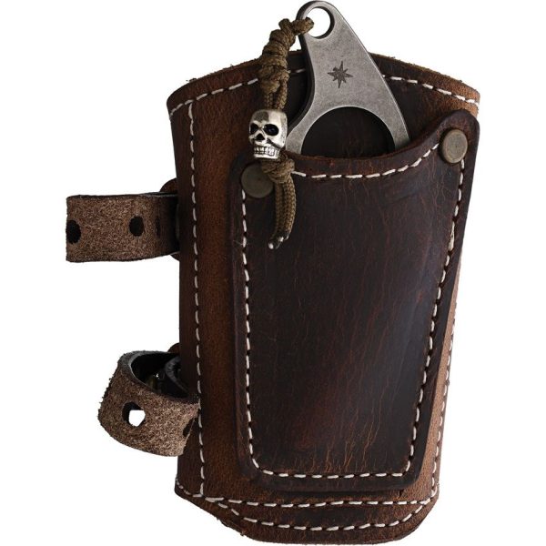 Survival Cuffs Raptor Eagle Tumbled AEB-H White Stitching