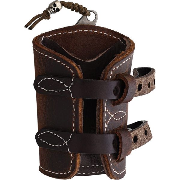 Survival Cuffs Raptor Eagle Tumbled AEB-H White Stitching