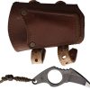 Survival Cuffs Raptor Hawk Survival Cuff - Brown Leather