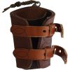 Survival Cuffs Raptor Hawk Survival Cuff - Brown Leather