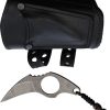 Survival Cuffs Raptor Raven Survival Cuff - Black Leather