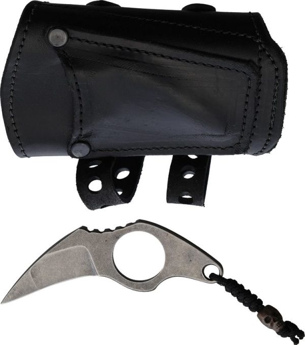 Survival Cuffs Raptor Raven Survival Cuff - Black Leather