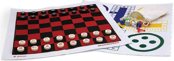 CGN2182.jpg Coghlan's 3-in-1 Game Roll - Checkers Chess Pachisi
