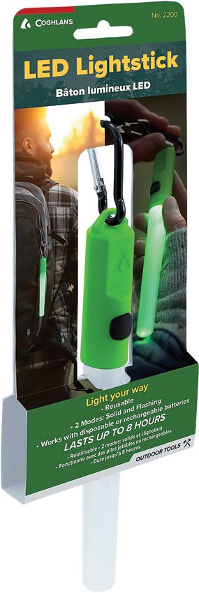 Coghlan's LED Lightstick Green Water-Resistant Clip Light