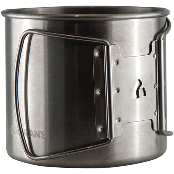 Coghlan's Camp Mug 21oz Stainless Wide Mouth Folding Handles
