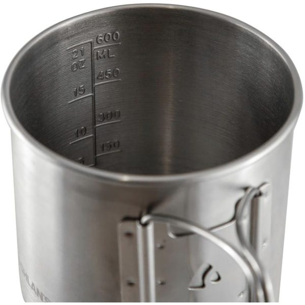 Coghlan's Camp Mug 21oz Stainless Wide Mouth Folding Handles