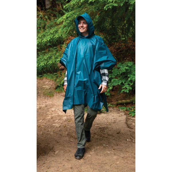 Coghlan's Poncho Green Hooded Rain Gear