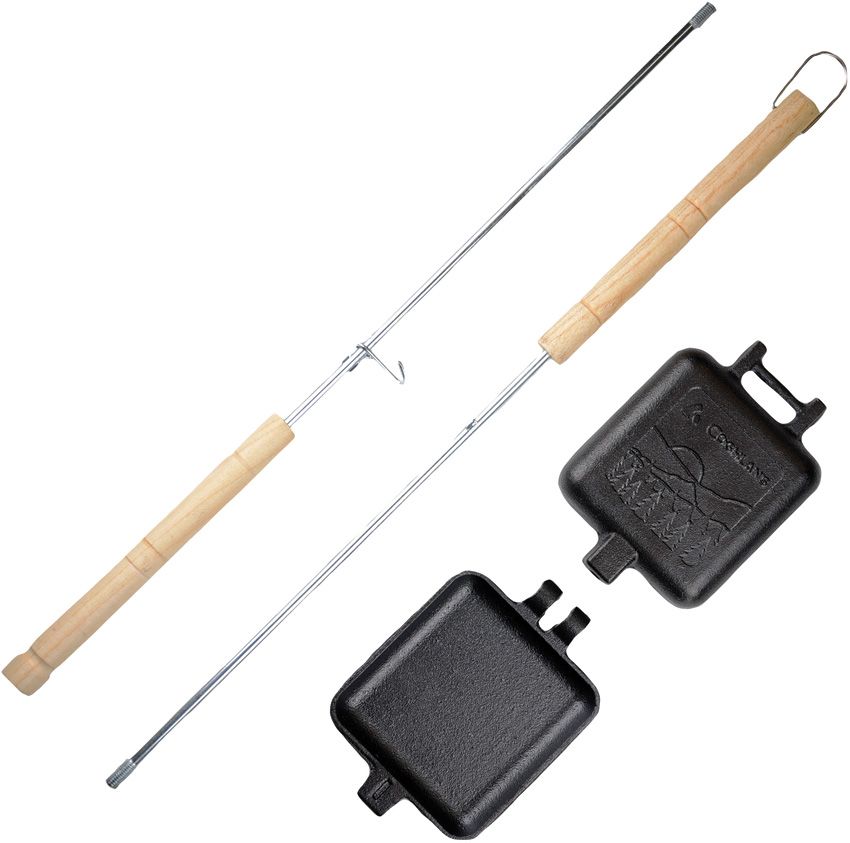 CGN2543.jpg Coghlan's 27" Pre-Seasoned Cast Iron Camp Cooker w/ Wood Handles