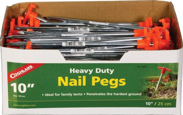 CGN8311.jpg Coghlan's Nail Pegs 10in 100pk - Heavy Duty Steel