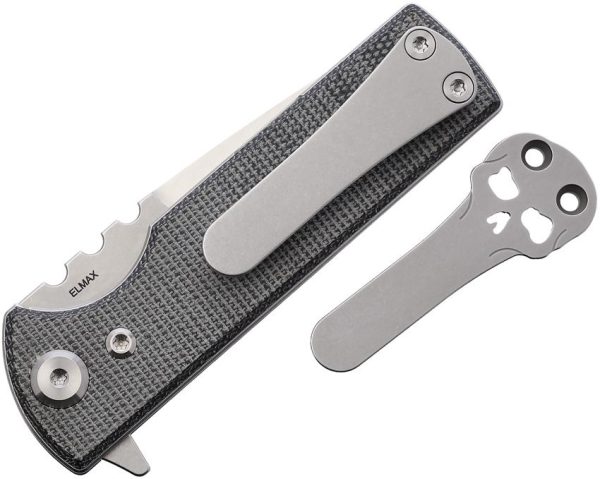 Chaves T.A.K. Linerlock Folding Knife Elmax Steel Black Micarta