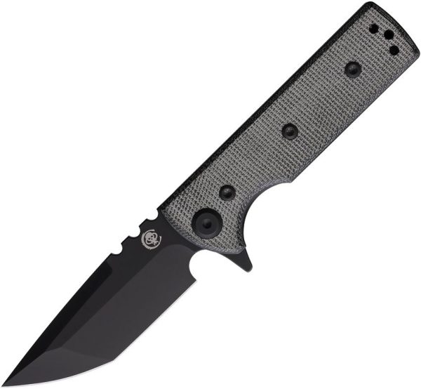 Chaves T.A.K. Linerlock Tanto Folding Knife Black PVD Elmax