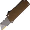 Chaves Knives Auto CHUB OTF Brown Crosshatch