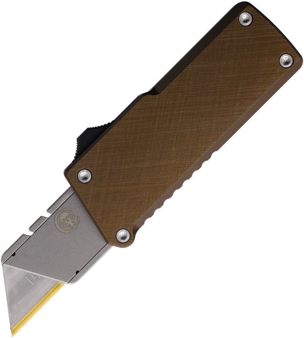 Chaves Knives Auto CHUB OTF Brown Crosshatch