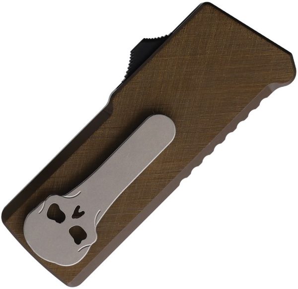 Chaves Knives Auto CHUB OTF Brown Crosshatch