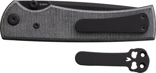 Chaves Knives Liberation 229 Linerlock Folding Knife 3.5" Elmax Tanto Black
