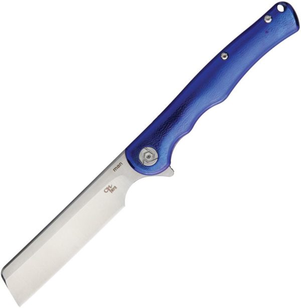 CH Knives Man Blue Titanium S35VN Framelock