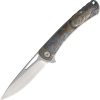 CH Knives Vexor Framelock Damascus Titanium Folder