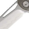 CH Knives Vexor Framelock Damascus Titanium Folder