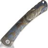 CH Knives Vexor Framelock Damascus Titanium Folder