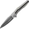 CH Knives Wartex Framelock Damascus Gray Titanium CF
