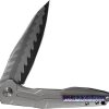 CH Knives Wartex Framelock Damascus Gray Titanium CF
