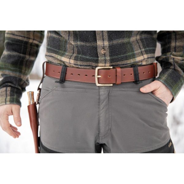 Casstrom Swedish Forest Belt S-XL Brown Leather Hand-Stitched