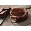 Casstrom Swedish Forest Belt S-XL Brown Leather Hand-Stitched