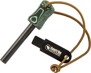 CI12207.jpg Casstrom Fire Steel Striker Green Micarta - 12000+ Strikes