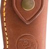 Casstrom Lars Falt Folding Knife Sheath - Cognac Brown Leather