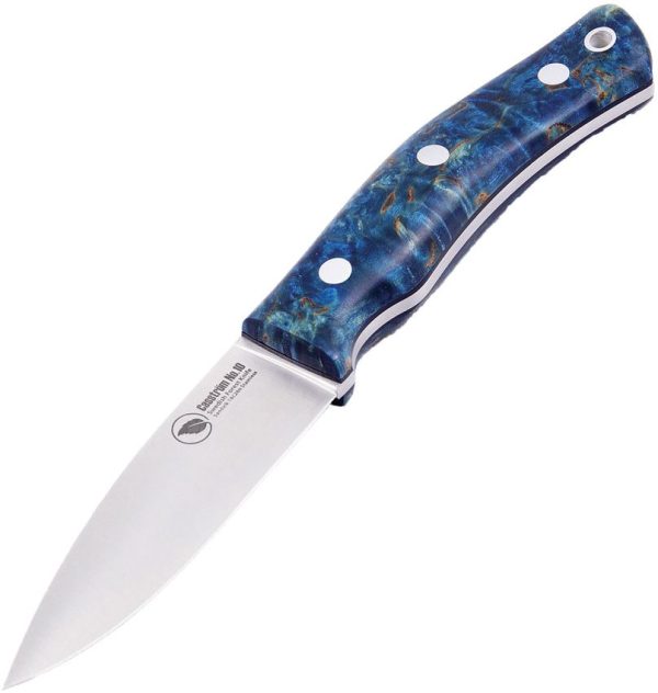 Casstrom No 10 SFK Fixed Blade Knife 14C28N Blue Birch