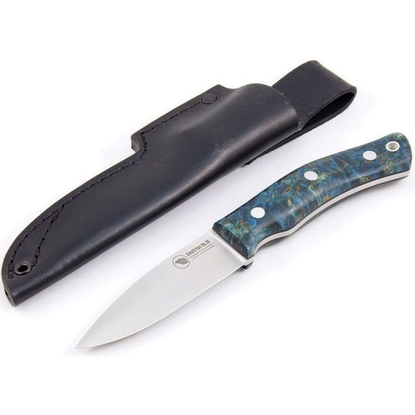 Casstrom No 10 SFK Fixed Blade Knife 14C28N Blue Birch