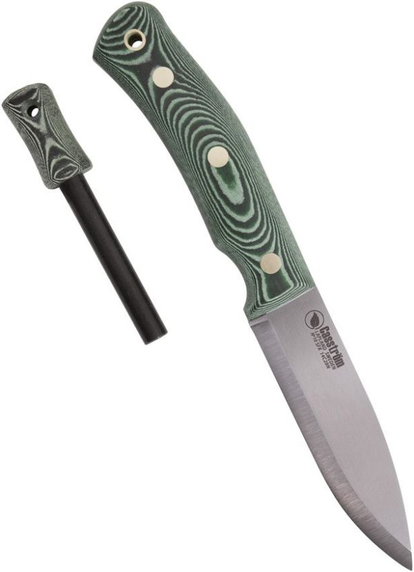 Casstrom No 10 SFK Fixed Blade 4" 14C28N Green Micarta