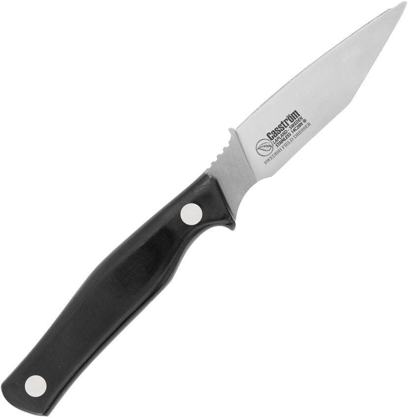 Casstrom Field Dresser Black Micarta Fixed Blade Knife 3.5in