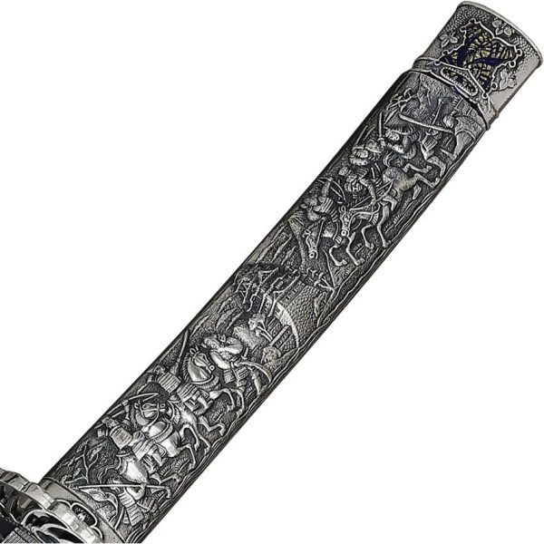 CI178_add_01.jpg Art Gladius Katana Silver Engraved 178 28.5" Stainless Blade