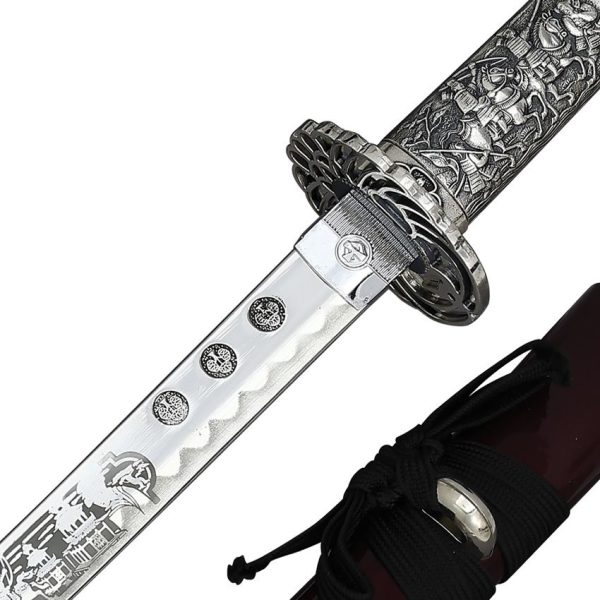 CI178_add_02.jpg Art Gladius Katana Silver Engraved 178 28.5" Stainless Blade
